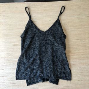 Cute charcoal tank with side slits